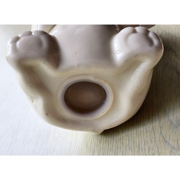 BANK-Smiling Elephant-Trunk Up-Cream-Vintage-Ceramic-Stopper - Picture 9 of 16